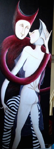 La fille à la robe en voile - Huile sur toile - 2008